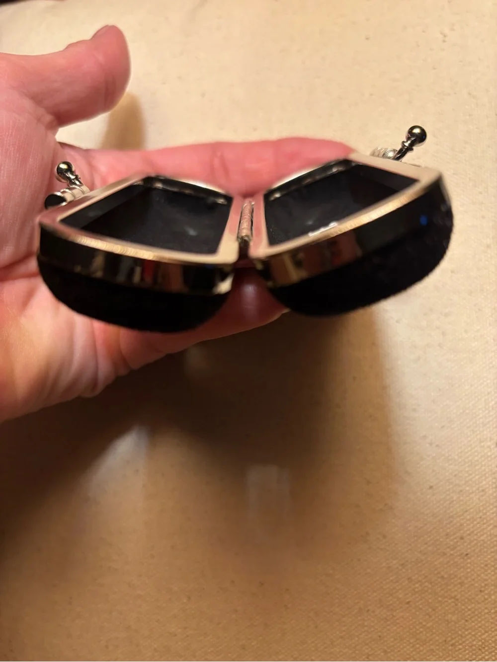 Seance Black Velvet Jeweled Compact